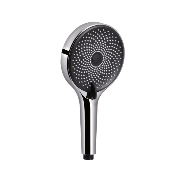 Лійка для ручного душу кругла d130 мм Qtap Rucni хром/чорна