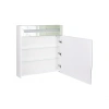 Дзеркальна шафа підвісна Qtap Robin 700х730х145 White з LED-підсвічуванням