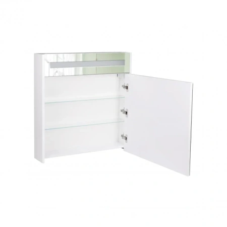 Дзеркальна шафа підвісна Qtap Robin 700х730х145 White з LED-підсвічуванням