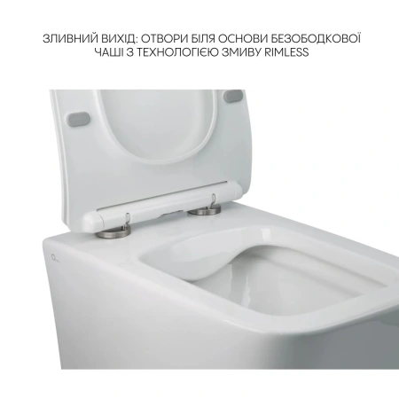 Комплект Qtap Crow 2 в 1: унітаз підвісний Rimless + біде підвісне