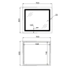 Дзеркало Lidz Kubis 700х800 з LED-підсвічуванням Touch, з антизапотіванням, з димером, рег. яскравості