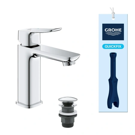 Фото Змішувач для раковини Grohe QuickFix Dice M-Size з донним клапаном
