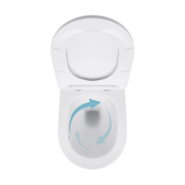 Унітаз підвісний у білому кольорі 520х360х320 з сидінням з мікроліфтом Slim Duroplast Qtap Jay