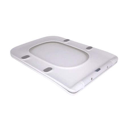 Сидіння для унітаза підлогового (Aries) 445×360×30 мм, White, з мікроліфтом? Slim Duroplast, Quick Release Qtap