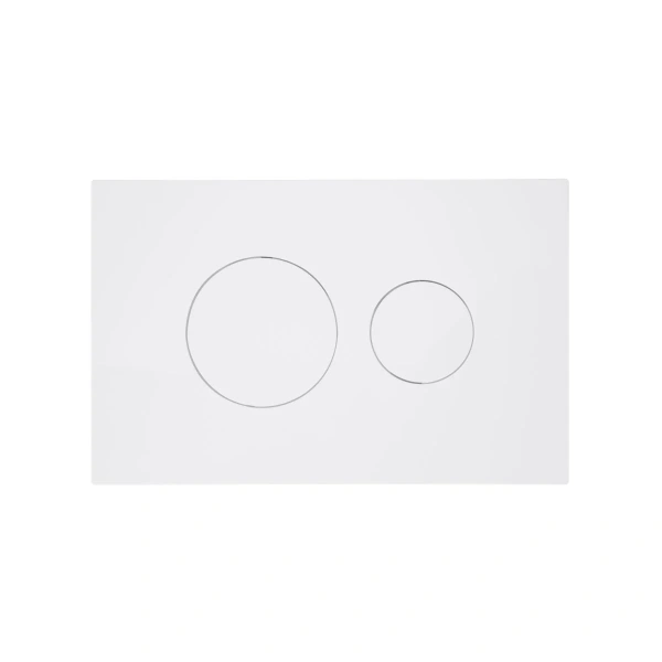 Клавіша змиву Qtap Standard 152x236x28 мм, White, кругла