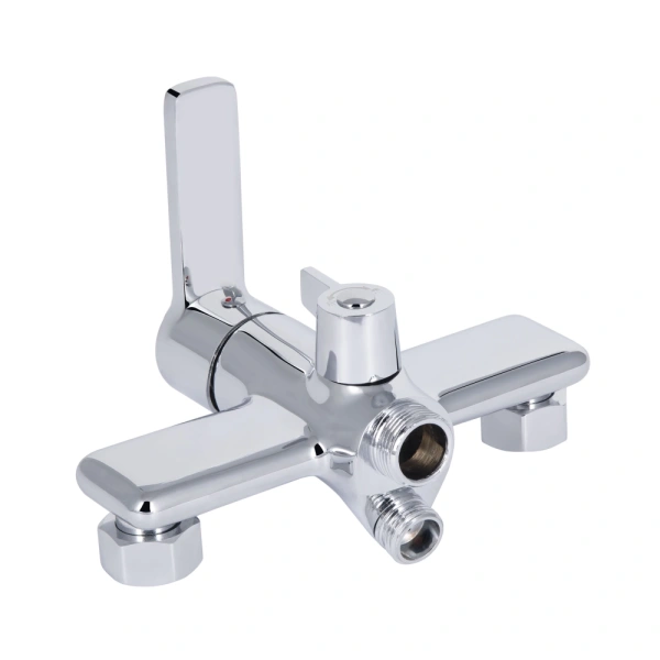 Змішувач для ванни з довгим виливом 373 мм. та душовим гарнітуром Qtap Taurus