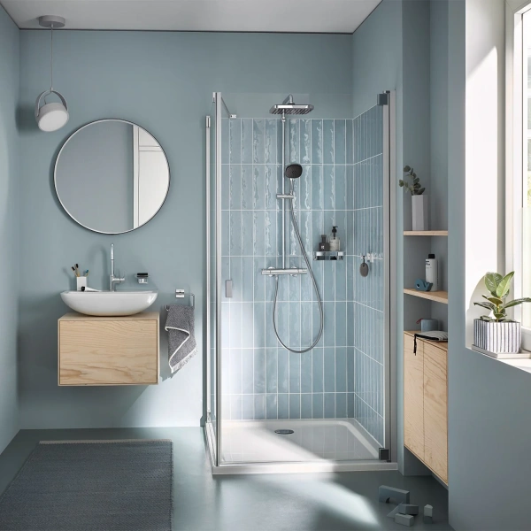 Фото Набір змішувачів 2 в 1 для ванної кімнати Grohe QuickFix Vitalio Comfort Cube зі змішувачем для раковини Dice (UA203101TM)