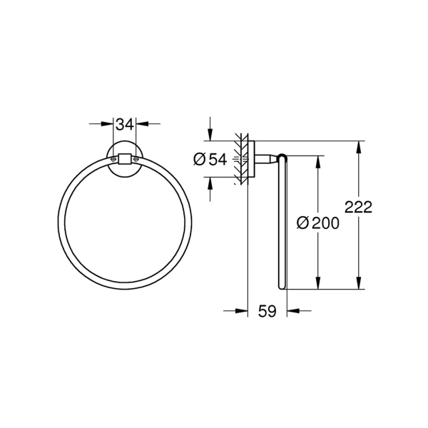 Тримач для рушників Grohe QuickFix Start Cosmopolitan
