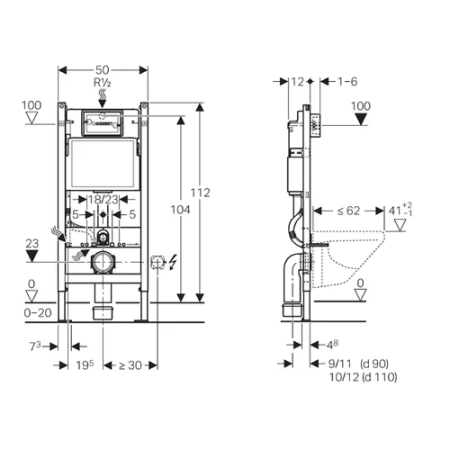 Інсталяція для унітазу GEBERIT DUOFIX BASIC