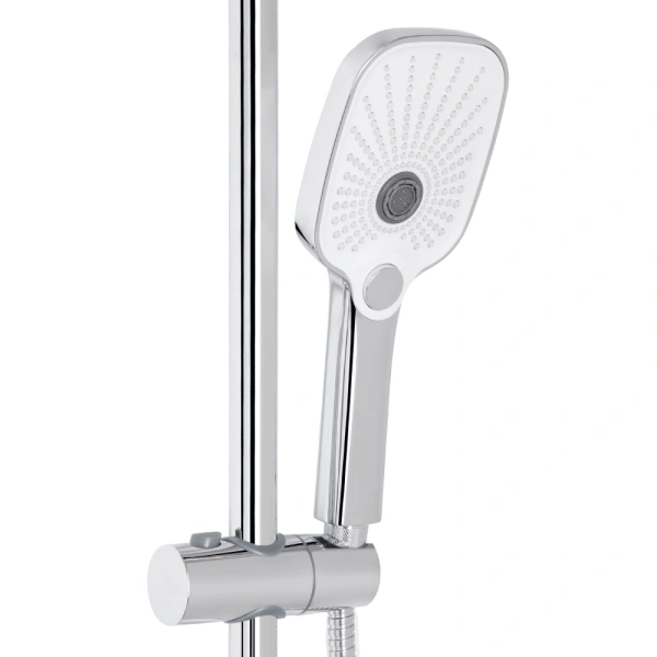 Душова система на три споживача (з виливом) телескопічна 697-1600 мм Qtap Tern