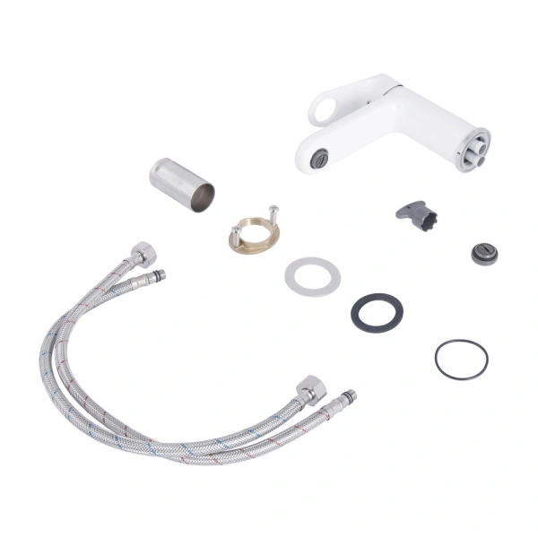 Змішувач для раковини хром/білий Qtap Jay