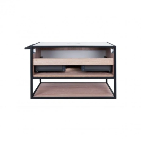 Тумба підвісна Qtap Taurus 800х476х469 White/Whitish oak зі стільницею