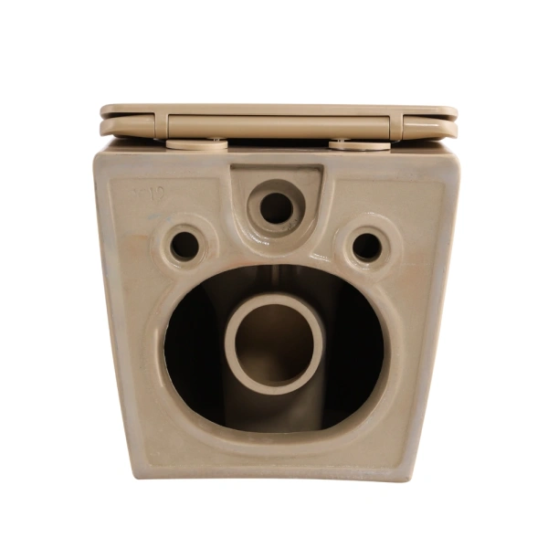 Унітаз підвісний у бежевому кольорі 490x365x325 мм з сидінням Slim Duroplast Qtap Robin