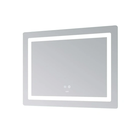 Дзеркало Lidz Kubis (KU2) 800х600 з LED-підсвічуванням Touch, з антизапотіванням, з регулюванням яскравості