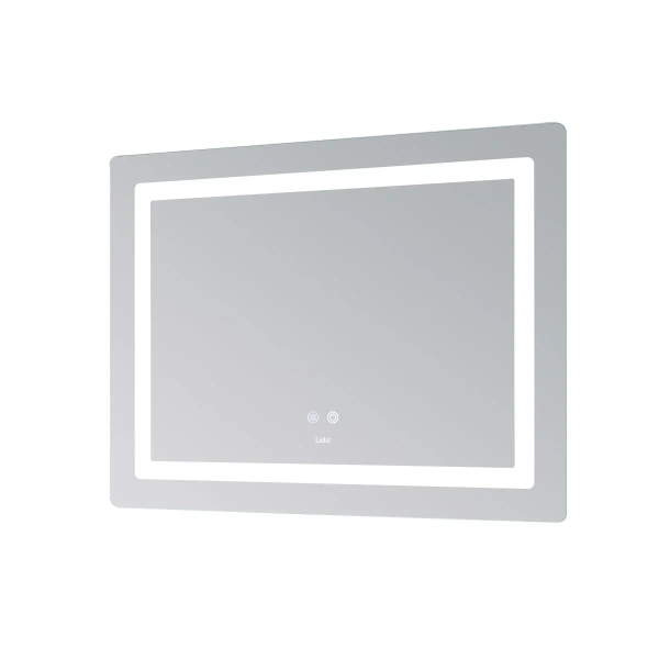 Дзеркало Lidz Kubis (KU2) 800х600 з LED-підсвічуванням Touch, з антизапотіванням, з регулюванням яскравості