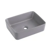 Раковина накладна Qtap Tern 480x370x135 мм, Stone grey, прямокутна, з донним клапаном