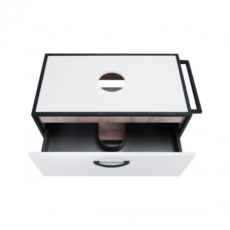 Тумба підвісна Qtap Taurus 800х476х469 White/Whitish oak зі стільницею