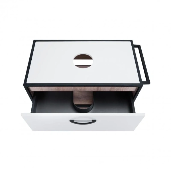 Тумба підвісна Qtap Taurus 800х476х469 White/Whitish oak зі стільницею