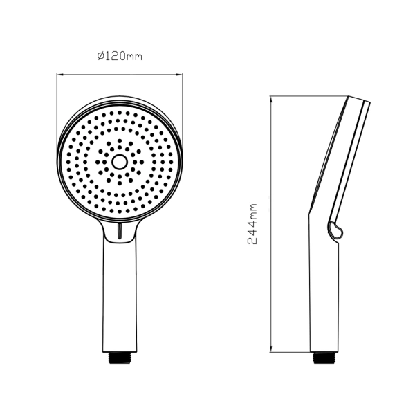 Лійка для ручного душу кругла 130 мм Qtap Rucni