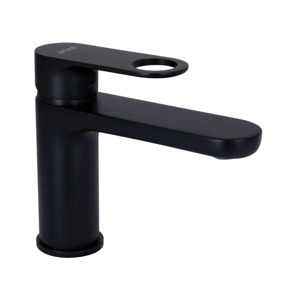 Змішувач для раковини у чорному кольорі Qtap Jay