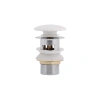 Донний клапан Pop-up для біде з переливом 70х70х110 mm White Qtap