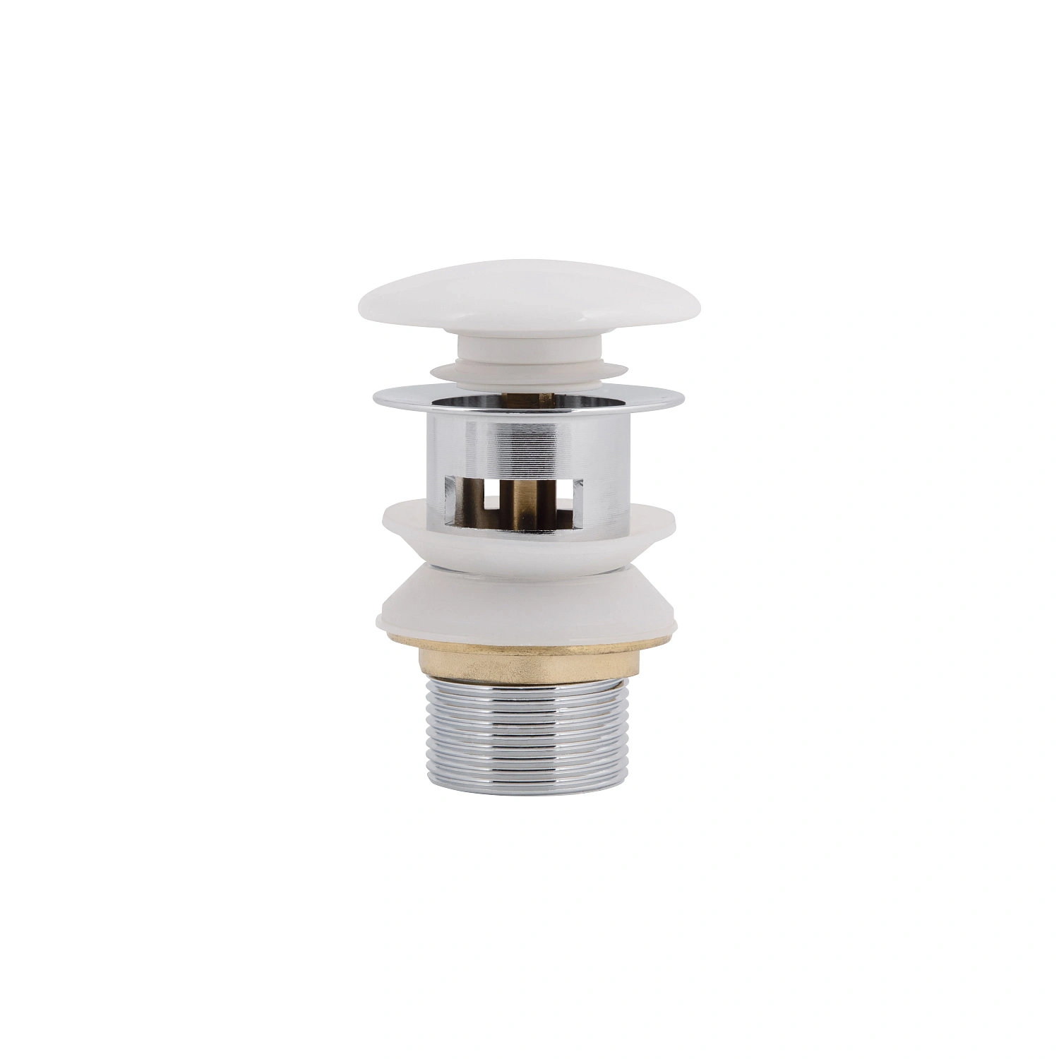 Донний клапан Pop-up для біде з переливом 70х70х110 mm White Qtap