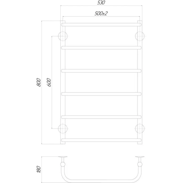 Фото Рушникосушка електричний Qtap Standard