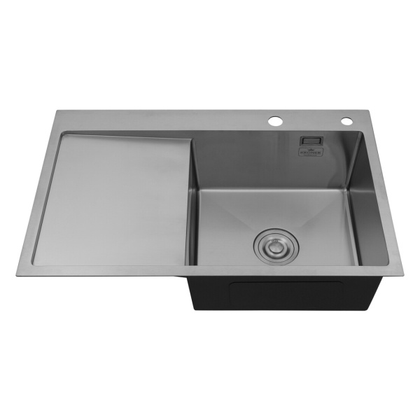 Кухонна мийка крило ліворуч Kroner KRP Gebürstet - 7849RHM (3.0/1.0 мм)