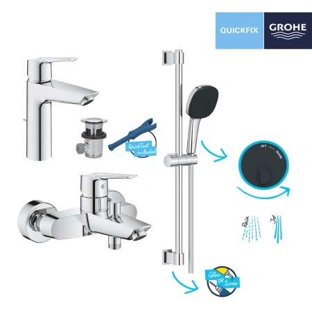 Фото Комплект змішувачів для ванної кімнати Grohe QuickFix Start