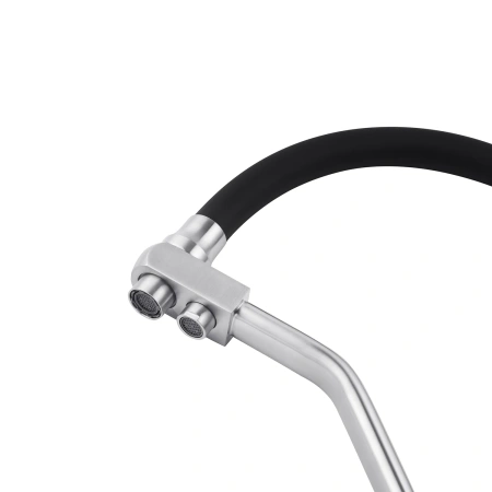 Фото Комплект кухонна мийка Kroner Gebürstet-7843ZHM + змішувач Edelstahl Klassisch-ESG03817BLK + дозатор Spender-016