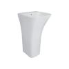 Раковина моноблок Qtap Crow 450x435x835 White з донним клапаном