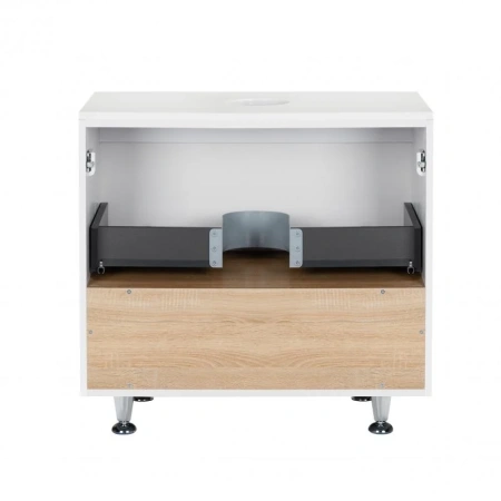 Тумба для підлоги Qtap Robin 700х616х437 White/Whitish oak зі стільницею