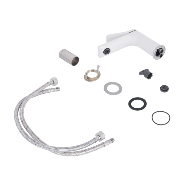 Змішувач для раковини Qtap Presto (хром-білий)