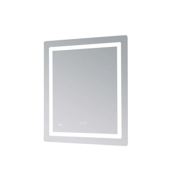 Дзеркало Lidz Kubis 700х800 з LED-підсвічуванням Touch, з антизапотіванням, з димером, рег. яскравості