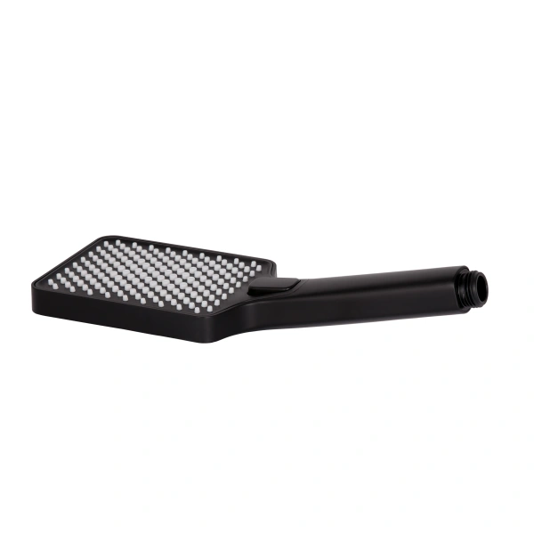 Фото Лійка для ручного душу Qtap Rucni 140x95 мм прямокутна Black Matt