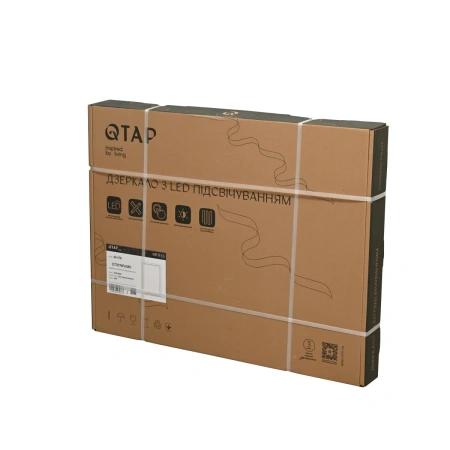 Дзеркало Qtap Mideya (MI2) 600х800 з LED-підсвічуванням Touch, з антизапотіванням, димером, рег. яскравості