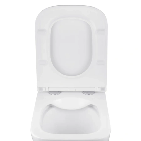Унітаз підвісний безобідковий Kroner Eifel WHI493436 RIMLESS з сидінням Slim Duroplast / Soft-close