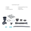 Фото Кухонна мийка з нержавіючої сталі Lidz 78*49R крило праворуч 3,0/1,0 мм Brushed Steel + Корзина