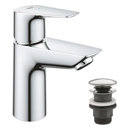 Фото Набір змішувачів Grohe Quickfix термостат для душу з душовим гарнітуром Precision Flow THM та змішувач для раковини StartEdge S-Size