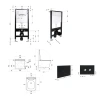 Готове рішення Qtap для ванної кімнати: підвісний унітаз Tern Ultra Quiet 525x345x360 + комплект інсталяції Standard (кругла клавіша Black)