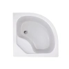 Фото Душова кабіна Lidz Latwa SC90x90.SAT.HIGH.GR напівкругла, скло тоноване 4 мм + душовий піддон ST90x90x41, з панеллю