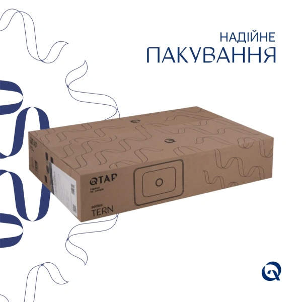 Раковина накладна прамокутна 600x400x110 мм Qtap Tern