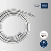 Фото Шланг для душу Grohe VitalioFlex Silver TwistStop 1500 мм