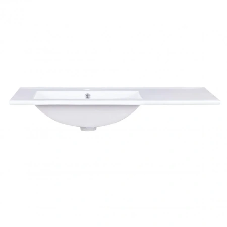Раковина врізна прямокутна ліва 910x470x180 White з донним клапаном Qtap