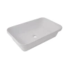 Раковина врізна Scorpio 615х390х150 мм, White, прямокутна, без донного клапана Qtap