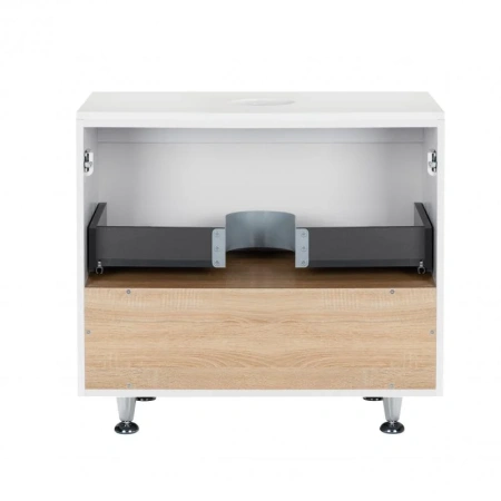 Тумба підлогова Qtap Robin 800х616х437 White/Whitish oak зі стільницею