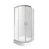 Набір Qtap душова кабіна Taurus Clear 2020x1000x1000 мм + піддон Robin 100x100x12 см з сифоном