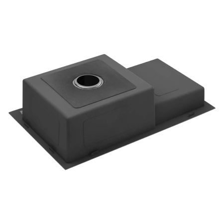 Фото Кухонна мийка Kroner KRP Schwarze - 7848RHM PVD (3.0/1.0 мм) крило ліворуч