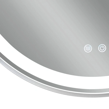 Дзеркало Qtap Gemini 800х700 з LED-підсвічуванням Touch, з антизапотіванням, з димером, рег. темп. кольору (3000-6500K)