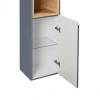 Пенал підвісний Qtap Robin 350х1650х316 Graphite/Whitish